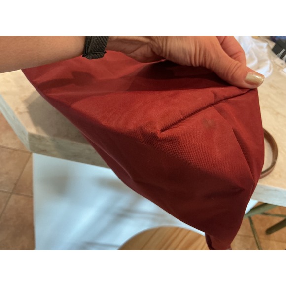 Longchamp Burgundy Red Tote Handbag Purse Top Handle Bag - Picture 10 of 15
